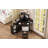 Corner Vanity Desk Set With Storage Cushioned Stool And Charging Station, Triangle Makeup Desk With Removable Pull-Out Side Cabinet, Glass Tabletop Makeup Vanity Desk With Drawer And Shelf