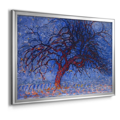 Avond (soirée): l'arbre rouge - Piet Mondrian - Toile tendue avec châssis, 1908 - 1910
