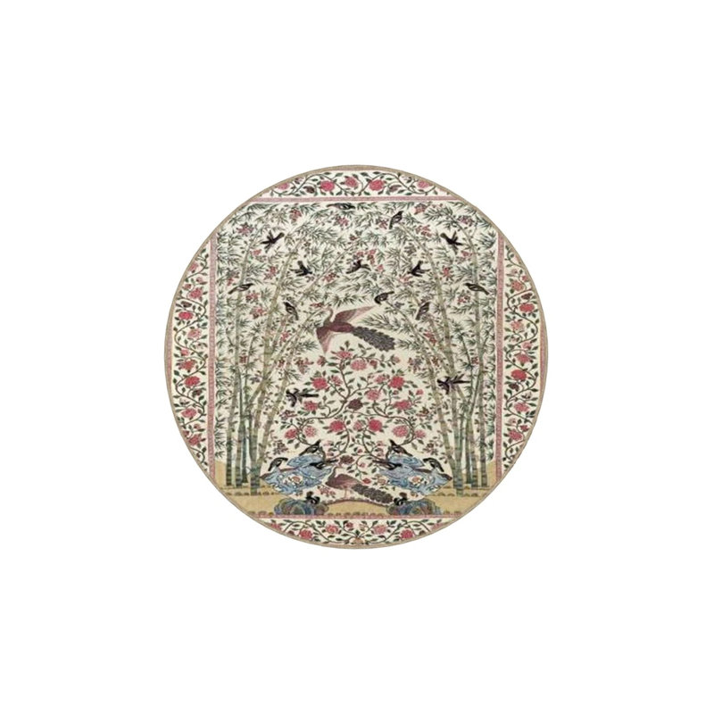 Geometric Traditional Decorative Carpet With Ivy Pattern In Anthracite Colors, Runner 3'4" x 9'11"