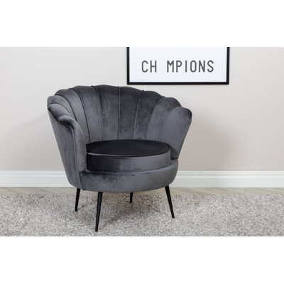 Ines Velvet Barrel Chair
