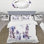 Purple Wildflowers I - Traditional Duvet Cover Set - Microfiber Polyester