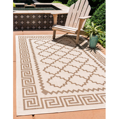 Tapis intérieur / extérieur beige Georgianna