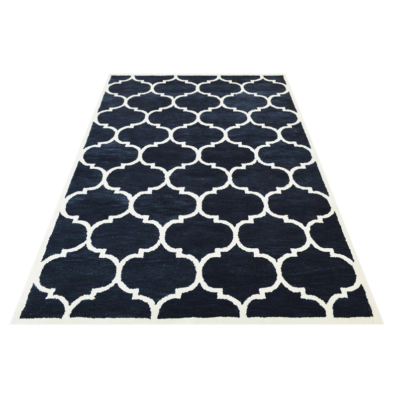 Florida Geometric Wool Hand Woven Area Rug, Rectangle 153 x 244cm