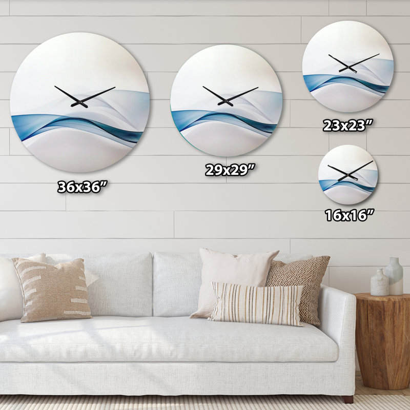 Horloge murale moderne Brezlynn, Surdimensionné