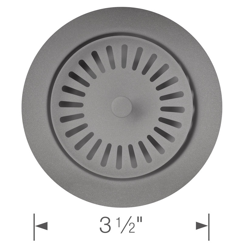 SILGRANIT-Matched Metal Sink Basket Strainer, Metallic Gray
