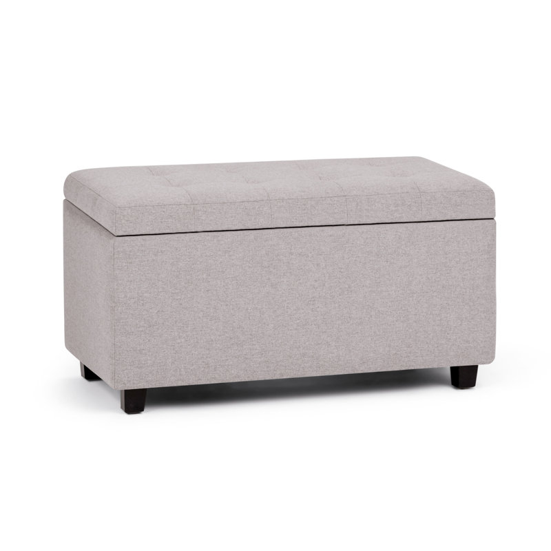 Banc repose-pieds avec rangement caché Cosmopolitan, Gris nuage
