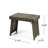 Foldable Side Table In Grey Wood With Slat Refinement, 21.07W X 13.87D 15.77H Quality, Style,