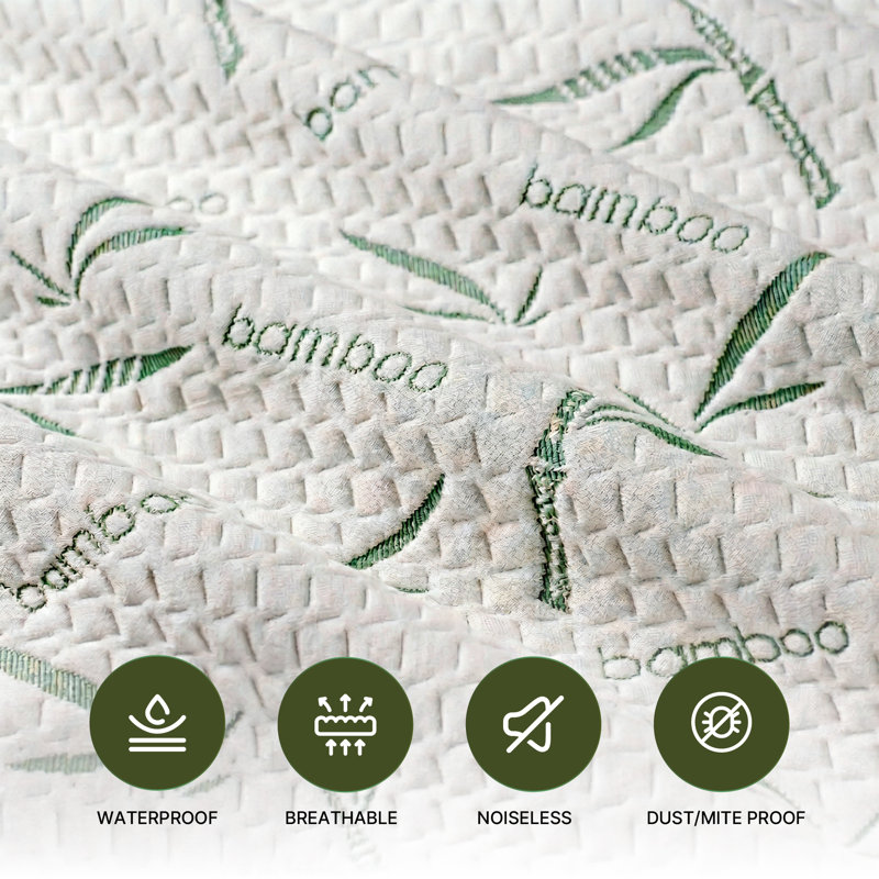 Housse de protection pour matelas en bambou imperméable Beddora, Grand lit