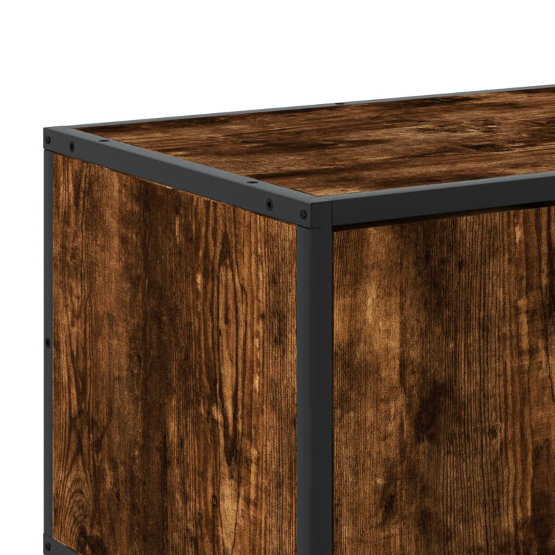 Alayla Unfinished TV Stand for TVs up to 88", 210cm, Smoked Oak