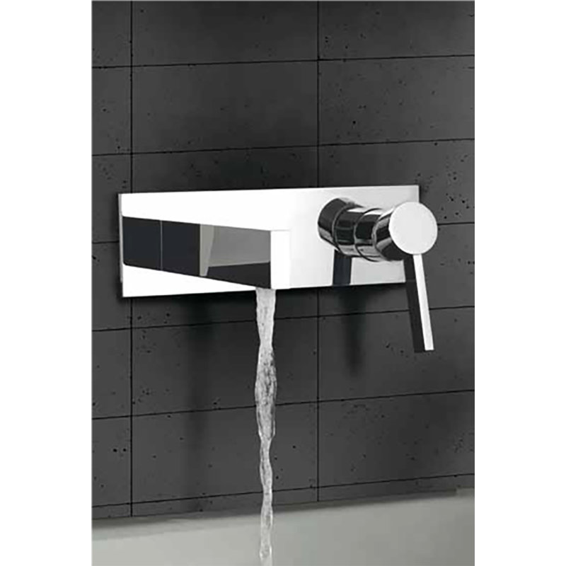 Wall Mounted Bathroom Faucet, Polished Chrome