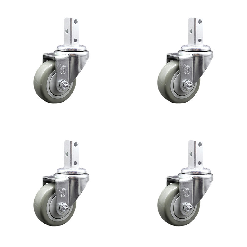 Polyurethane Casters, Gray