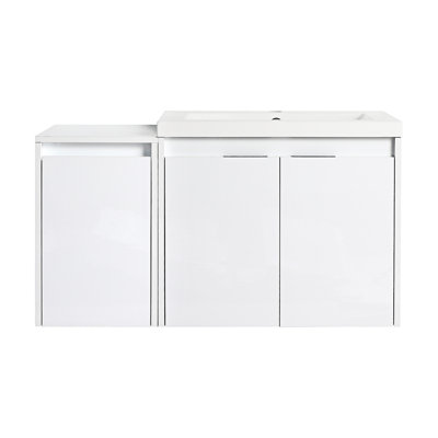 Float Mounting Bathroom Vanity With Resin Sink