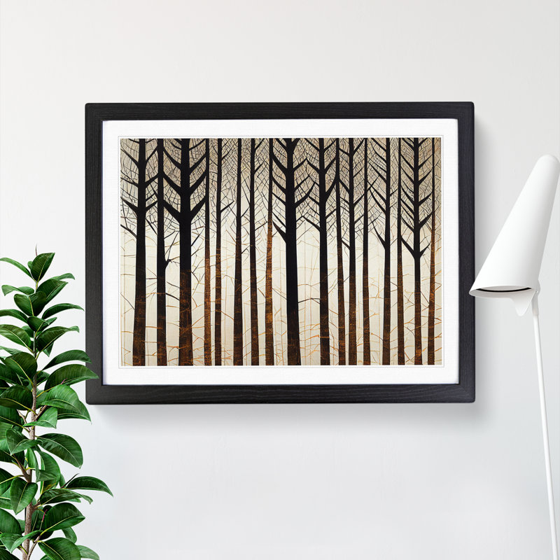 A Distinguished Forest - Framed Print, Black, 46cm H x 64cm W x 2cm D
