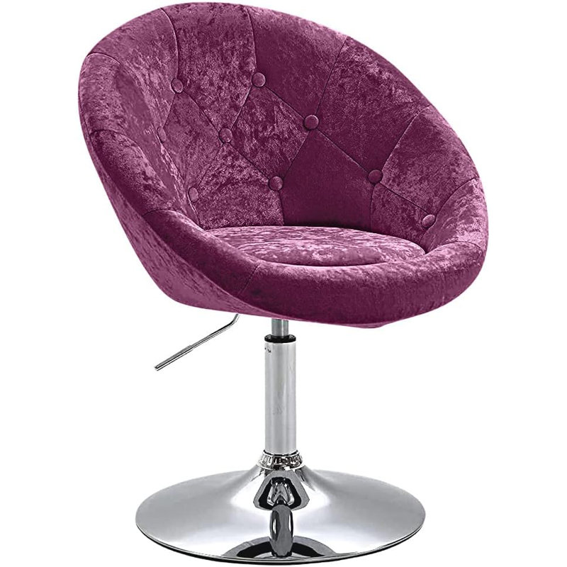 Ailisha Adjustable Height Counter Stool with Metal Frame, Pink