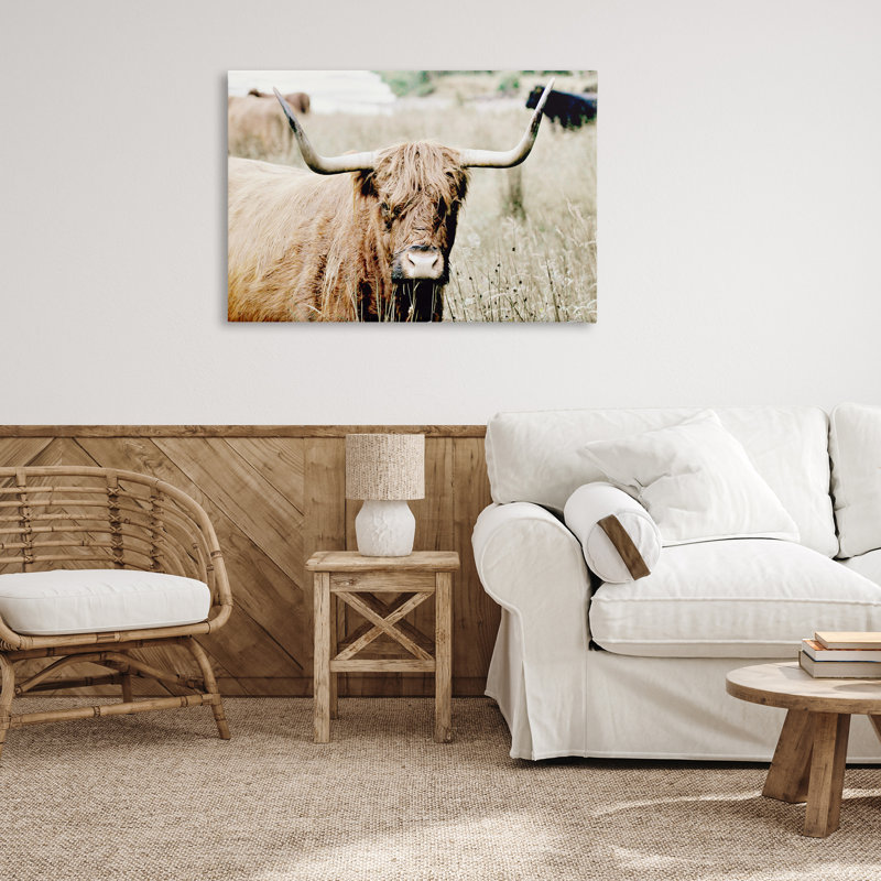 Bouvier Highland dans une toile de champ par SD graphiques Studio, H 24 po x l 36 po x P 1,5 po