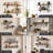 Sorbus 47.3 in Wood Wall Shelves with Black Metal Brackets, 2-Piece Set, Brown-135030851