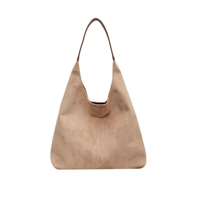 Tote Bags For Women Work Bags Suede Slouchy Bag Handbag Office Tote Handbag Brown Suede Bag Tote Bag For Women Suede Shoulder Bag For Work Handle