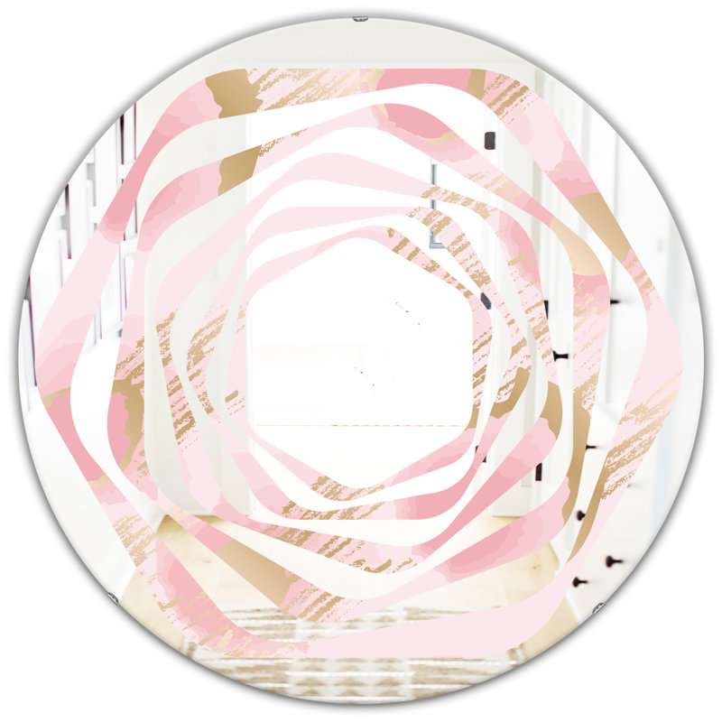 Miroir mural moderne Space Rain Abstract III, H 23,6 po x l 23,6 po