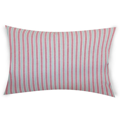 Striped Feather Reversible Throw Pillow