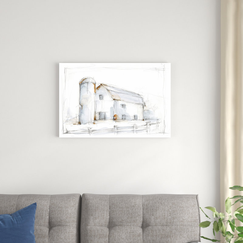 Croquis de crayon Barnyard II, H 20 po x l 30 po