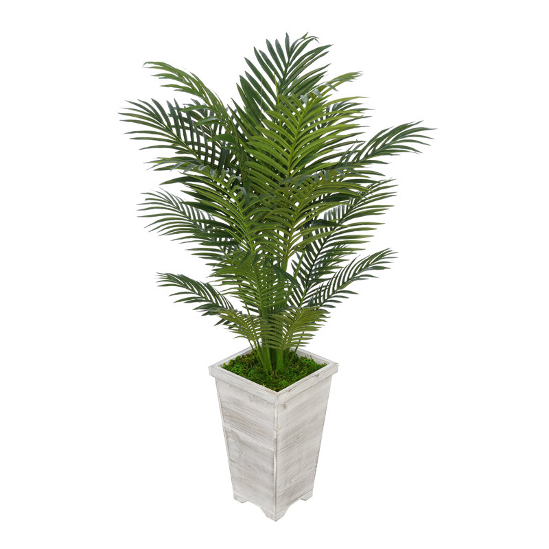 54 " H Faux Palm Tree, Light Gray