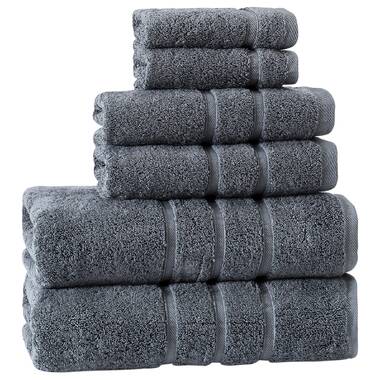 UpThrone Luxury Turkish Cotton White Bath Towels Set of 6