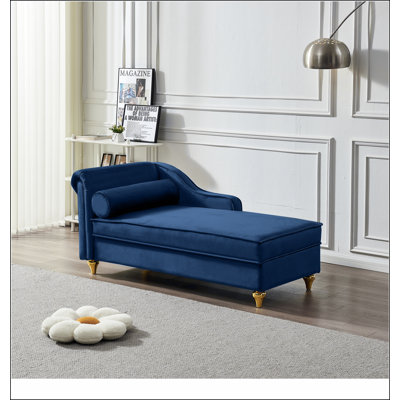 Chaise longue moderne avec revêtement en velours