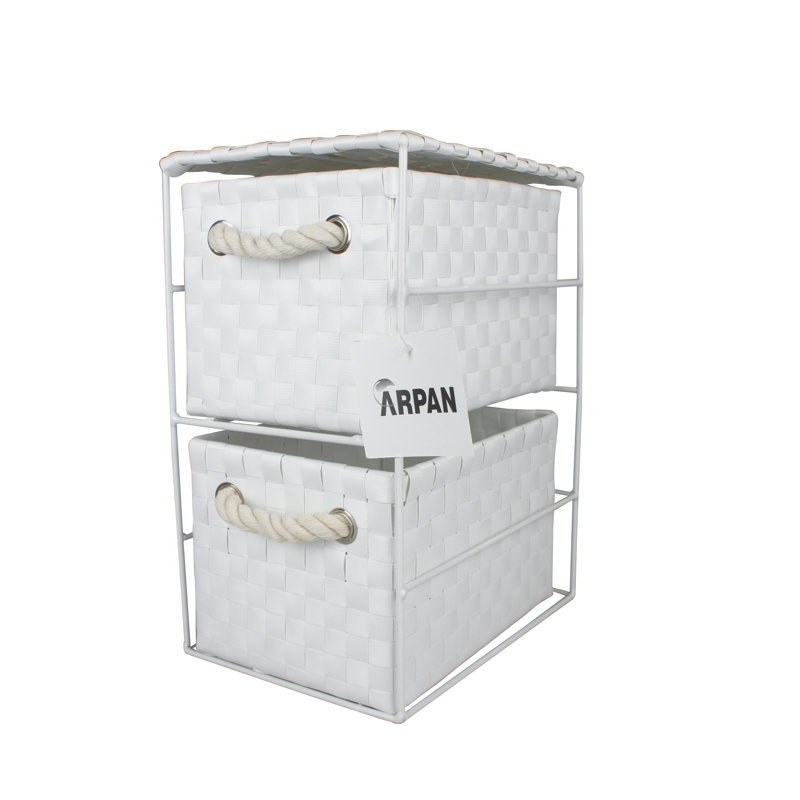 33cm H x 25cm W Utility Cart, White