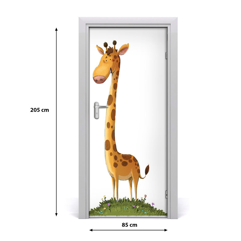 Giraffe Wall Door Decal