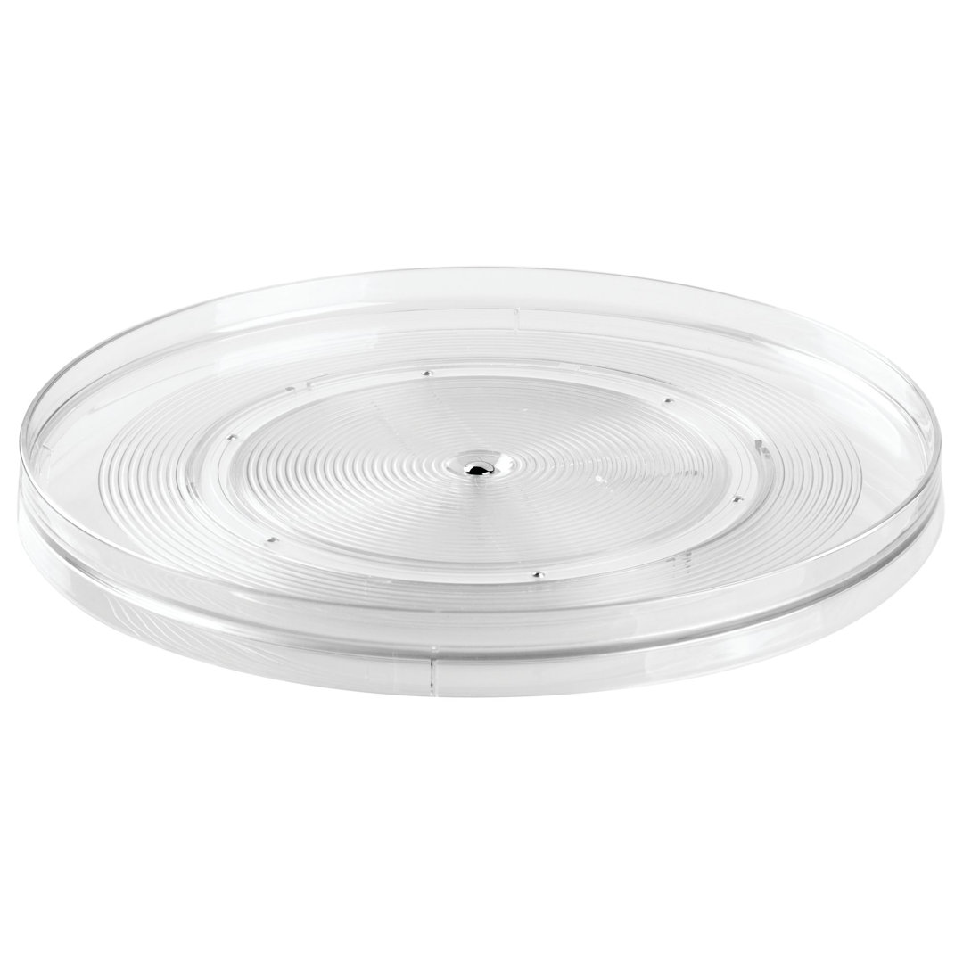 iDesign Recycled Plastic Lazy Susan Turntable Organizer, Pantry, Bathroom, General Storage and More, The Linus Collection - Clear InterDesign 