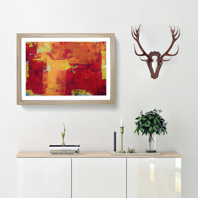 Abstract Vol.404 by S.Johnson - Framed Print, 48cm H x 65cm W x 2cm D, Oak Framed