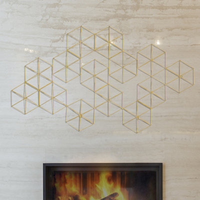 Glam Abstract Wall Decor on Metal