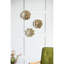 Plaques grasses brillantes en résine dorée - 3 ornements muraux pour la maison avec accessoires