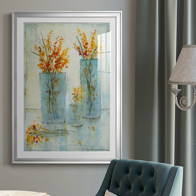 «Still Life Study II», toile encadrée de qualité supérieure - prête à être accrochée, Cadre argenté