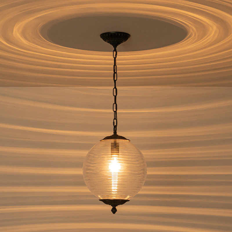 Ennu 1 - Light Glass Globe Pendant, Matte Black