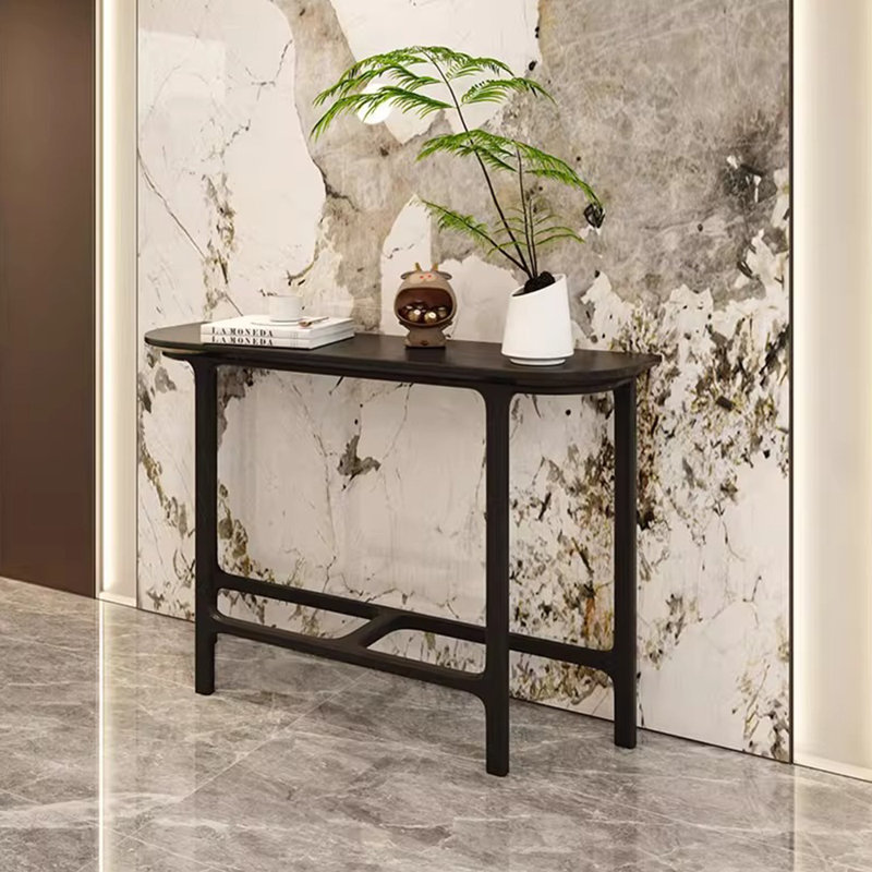 Table de véranda moderne en bois massif., H 33,4 po x l 55 po x P 11,8 po