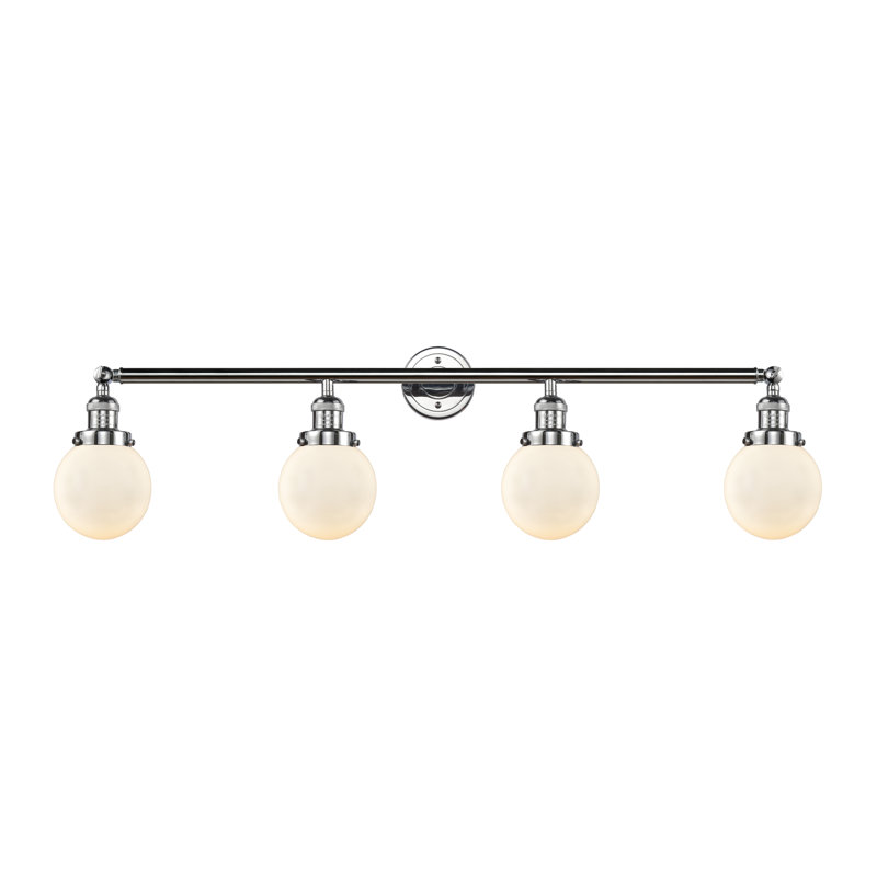 Clementina 4 - Light Dimmable Vanity Light, 60 Watt Vintage Incandescent Bulb, Clear, Polished Chrome