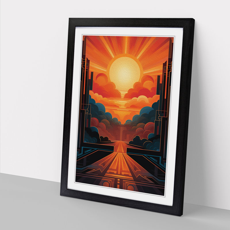 Single Picture Frame Print on Wood, Black Framed, 34cm H x 25cm W