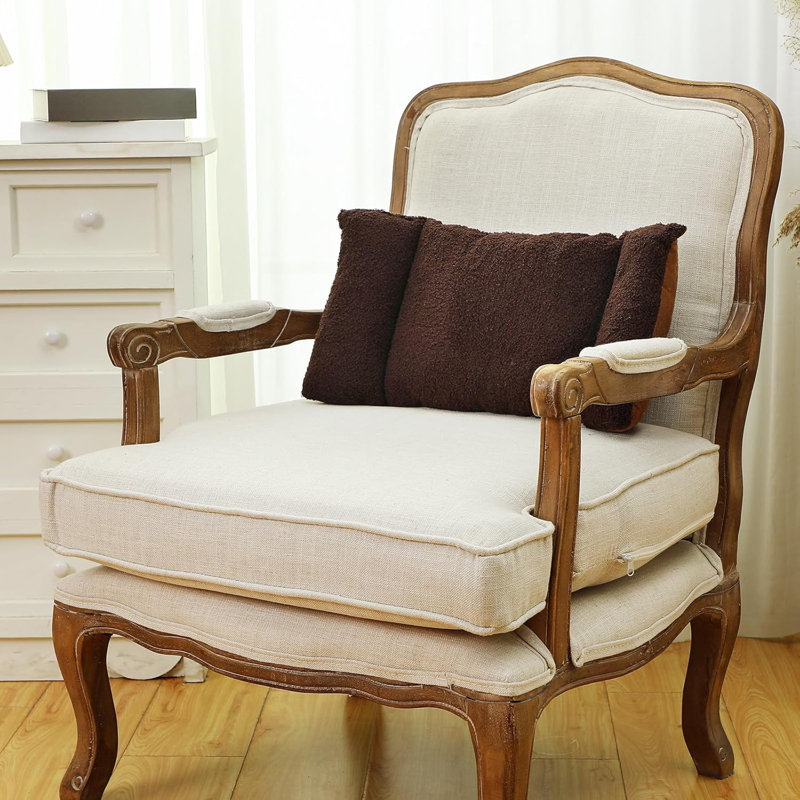 Coussin de soutien lombaire 3 sections 23,6 po x 11 po - Coussin de dossier en coton molletonné pour bureau, voiture, canapé et lit