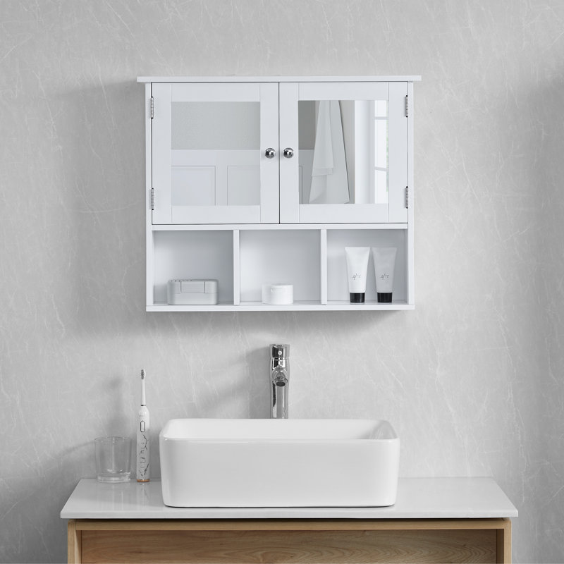 60cm x 50cm Surface Mount Mirror Cabinet