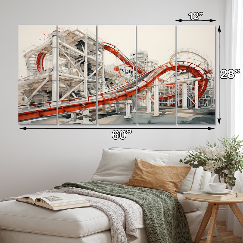 Reeder - reproduction d'art sur toile - 5 panneaux égaux