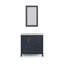 Meuble-lavabo de comptoir en marbre blanc 36 "Elizabeth de Carrara avec miroir Elizabeth-1484233016
