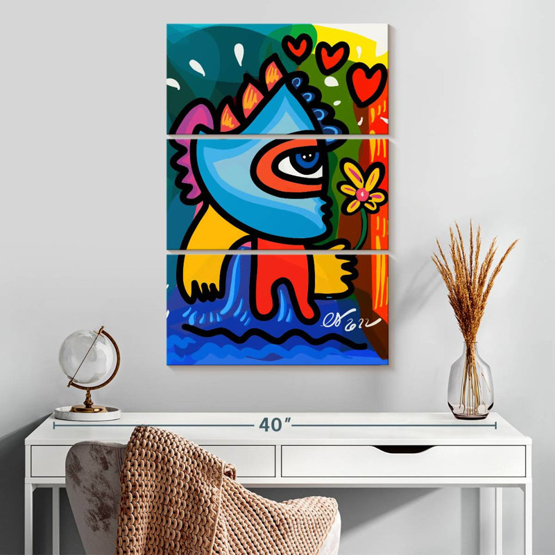 Kelan Flower Graffiti Man, 32" H x 20" W