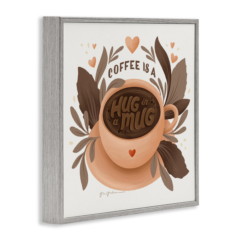  «Coffee Is Hug in Mug», estampe numérique par Gia Graham, H 12 po x l 12 po, Estampe numérique Farmhouse