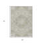 Tapis intérieur / extérieur lavable 5 pi x 8 pi médaillon taupe et ivoire 5 pi x 8 pi