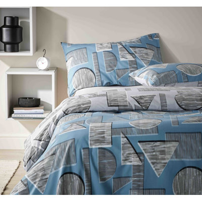 17 Stories Melmon Geometric Shapes Duvet Cover Set with Pillowcases