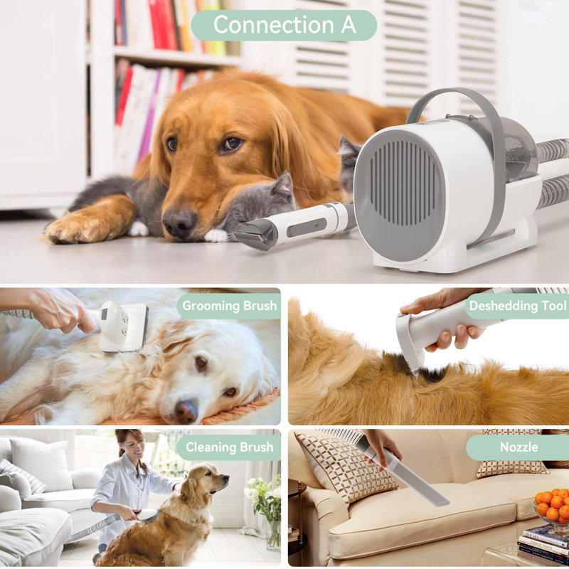 7-in-1 Multifunctional Pet Grooming & Vacuum Suction Kit