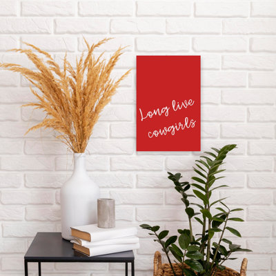 Long Live Cowgirls Rustic Abstract Contemporary Wall Art Print 1 Piece Wrapped Canvas Wall Art