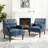 28.5" W Faux Leather Armchair-77636348