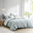 3 Piece Full/Queen Bedding , Cotton With Ground And Pattern Buttons Button